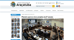 Desktop Screenshot of camaraaracatuba.com.br