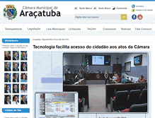 Tablet Screenshot of camaraaracatuba.com.br